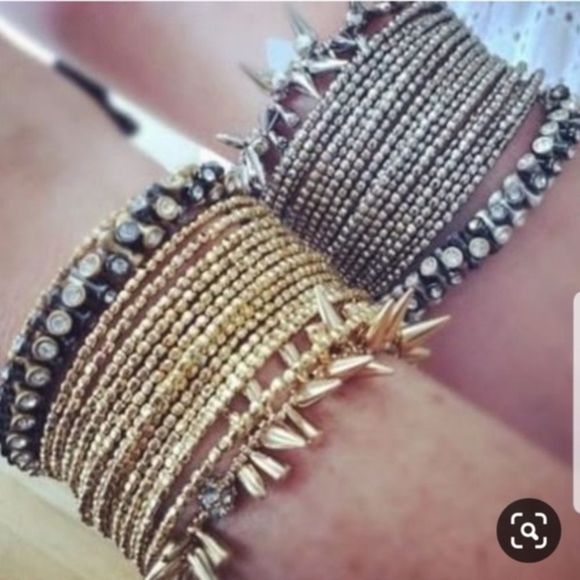 stella & dot ~ gold bardot spiral bangle bracelet - Picture 5 of 9